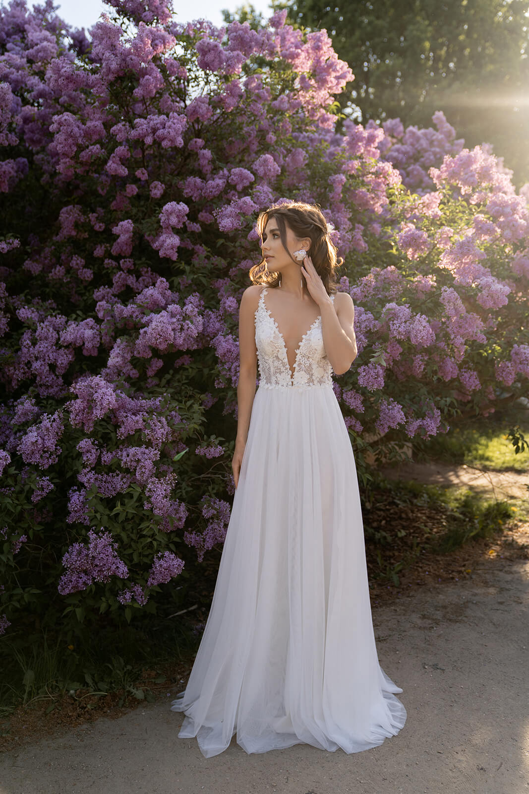 Rosaline – DAMA Couture wedding dress, front view.
