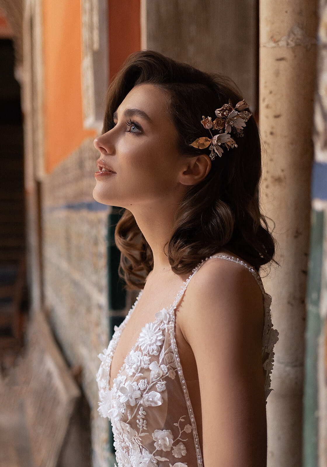 Alissa – DAMA Couture wedding dress, front view.