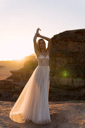 Inca – DAMA Couture wedding dress, front view.