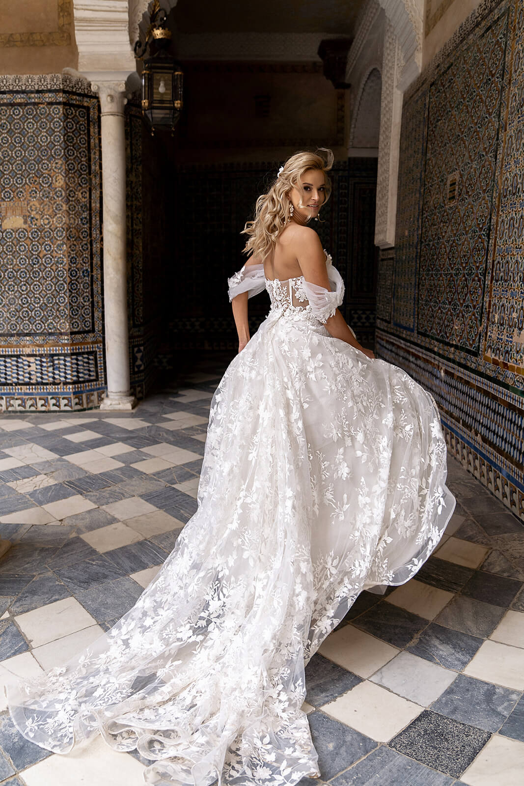 Sarah – DAMA Couture wedding dress, front view.