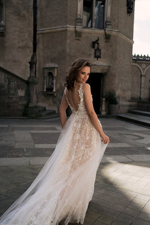 Gilly – DAMA Couture wedding dress, front view.