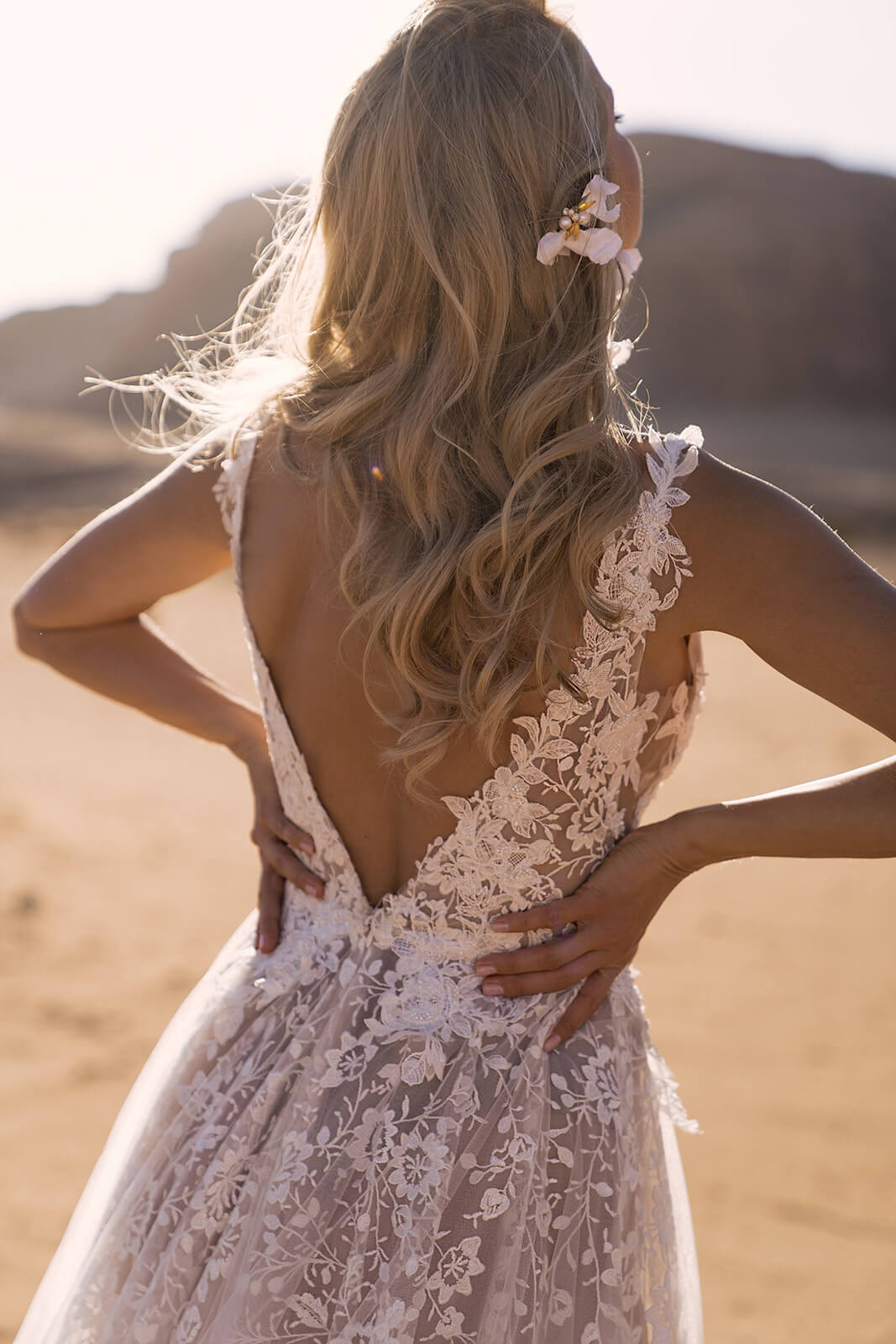 Gilly – DAMA Couture wedding dress, front view.