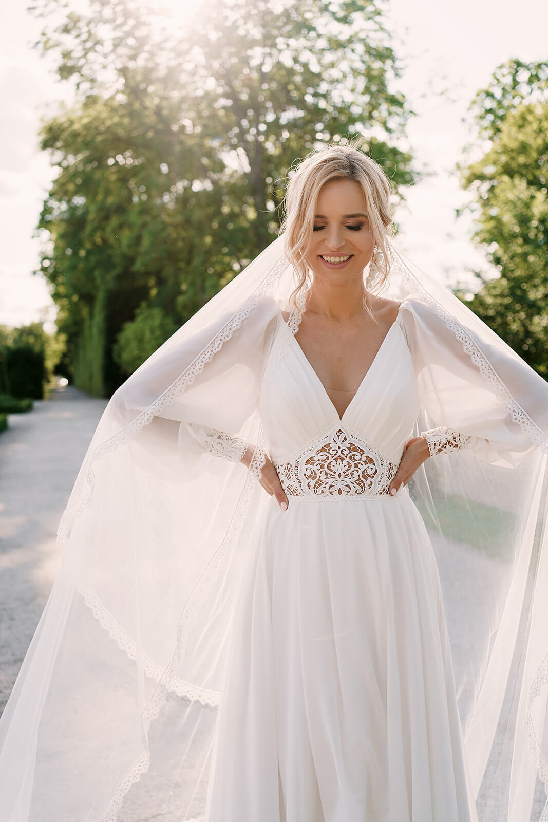 Cathedral vintage veil – cathedral wedding veil by DAMA Couture.